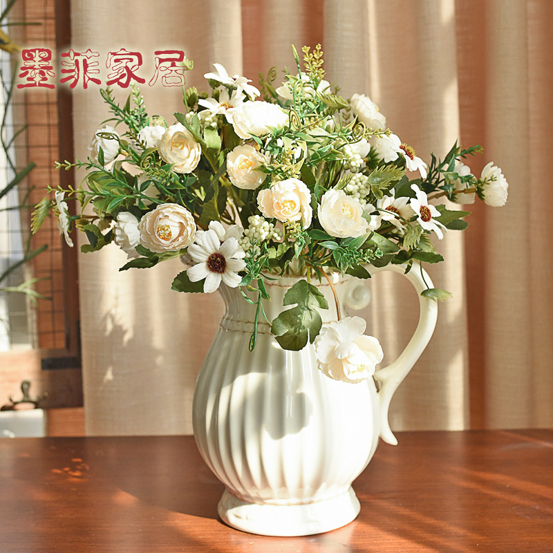 陶瓷花瓶優雅裝飾客廳插花簡約北歐風餐桌擺件乾燥花