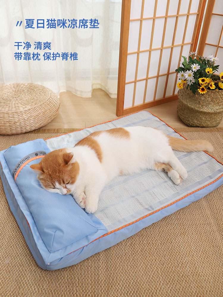 寵物涼蓆貓墊子夏季降溫冰窩睡覺用睡墊貓窩夏天狗狗涼墊貓咪冰墊