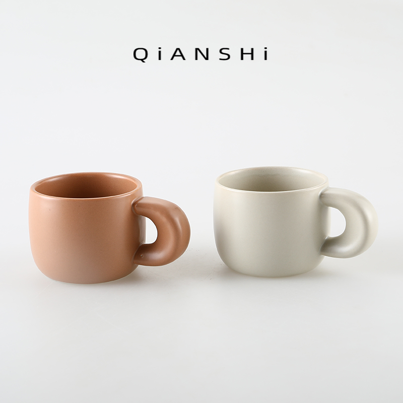 陶瓷咖啡杯日式精緻大柄簡約個性高雅歐式馬克杯 (8.3折)