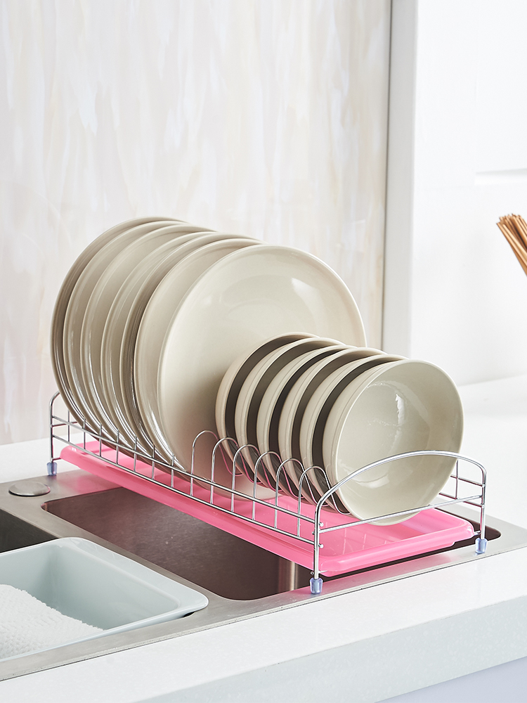 日式風格雙層瀝水架落地放洗碗碗架收納架子碗盤用品