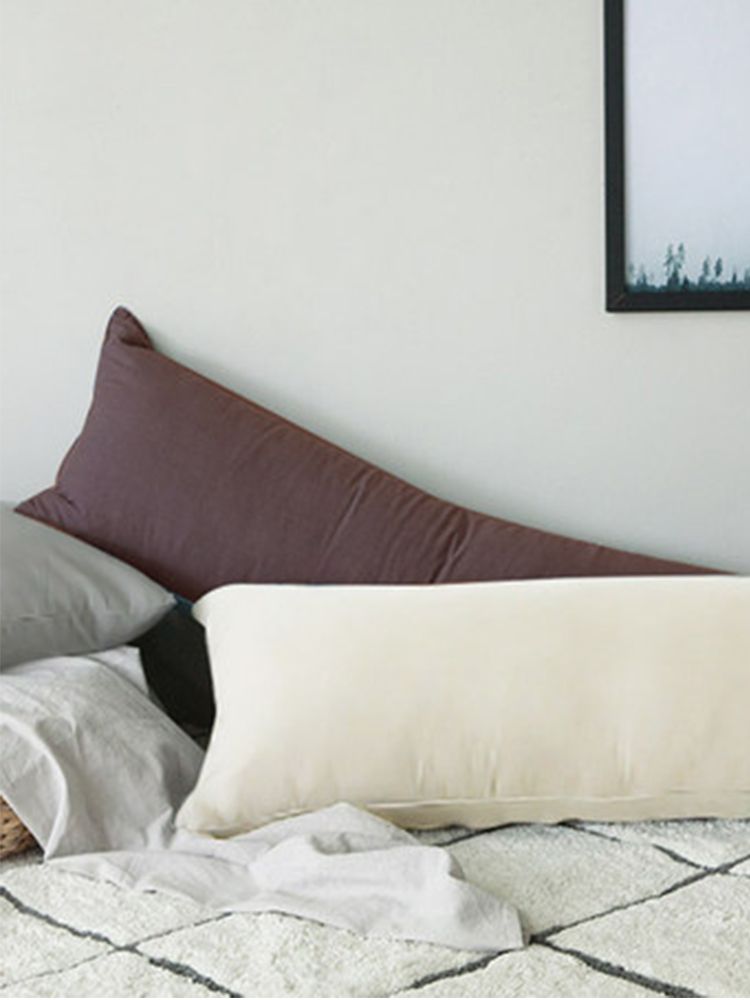 簡約現代風格長抱枕套裝可拆洗多款顏色適合臥室使用 (3折)