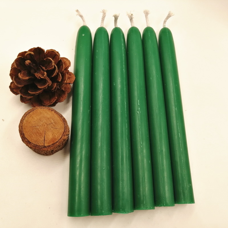 綠色工藝蜂蠟蠟燭 天然蜜蠟純手工創意歐式餐桌燭臺 (4.2折)