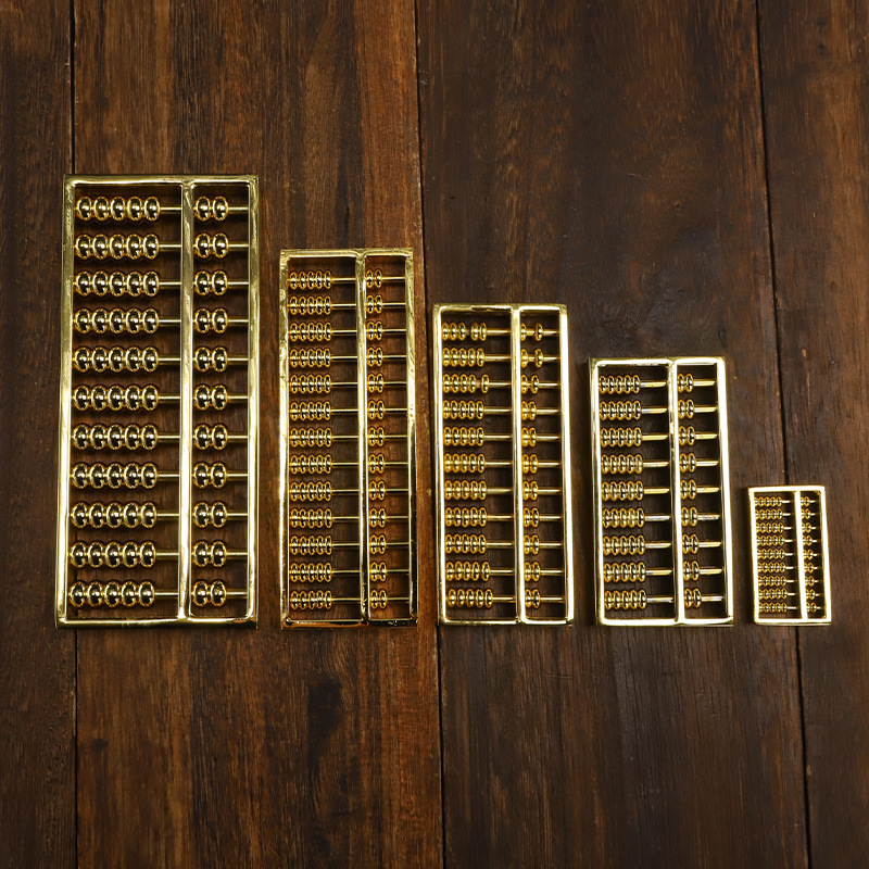 精緻銅算盤裝飾品 鍍金擺件 開業喬遷禮品 簡約現代風格 (8.3折)