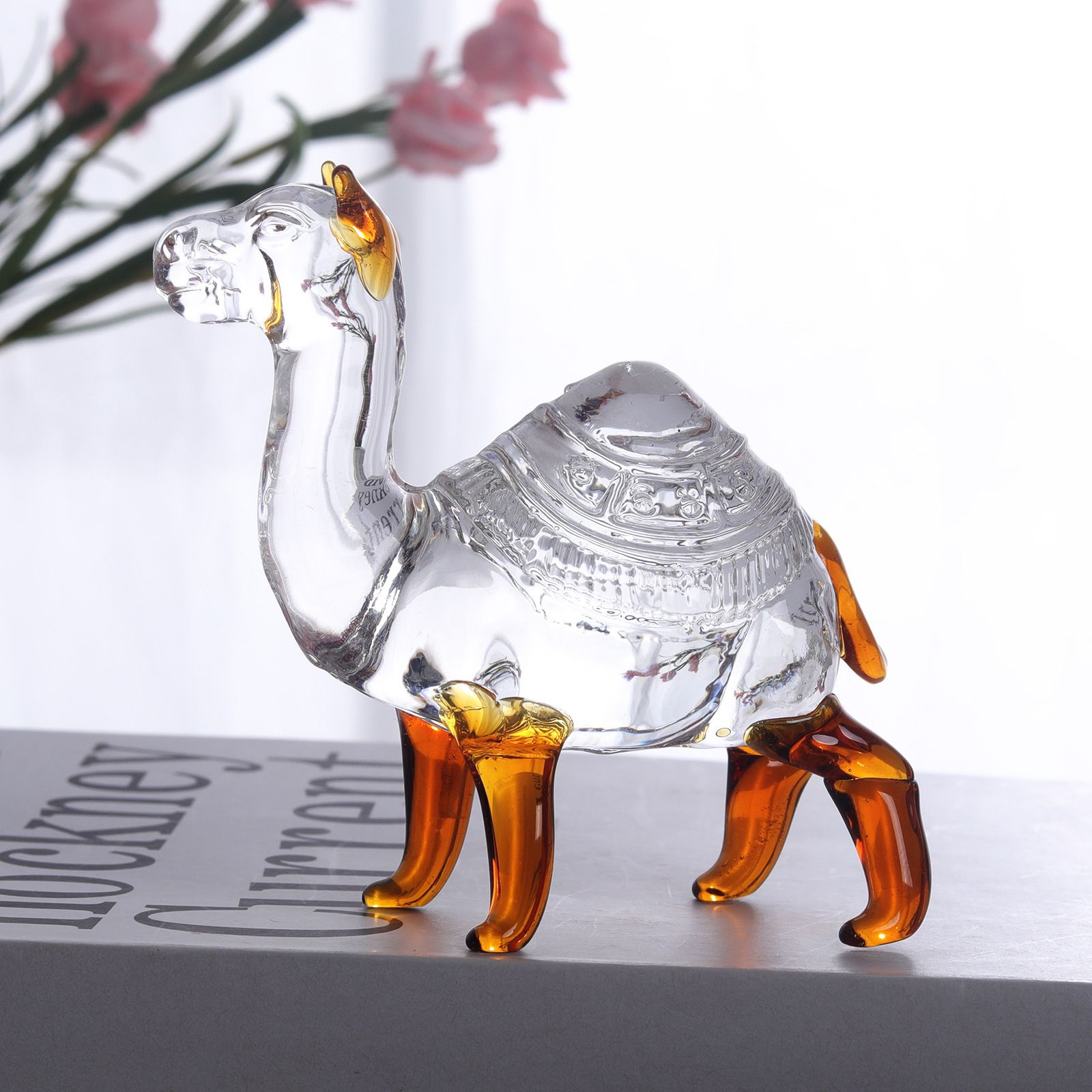 簡約現代水晶駱駝擺件裝飾辦公室桌面創意禮物－ 松果購物
