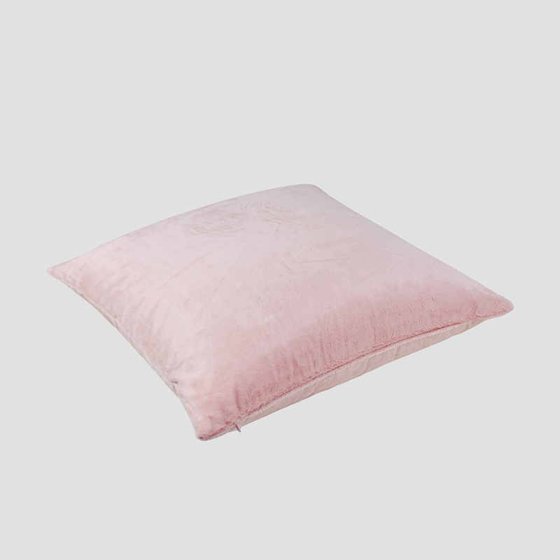 北歐風粉紅靠墊 柔軟舒適設計師仿皮草抱枕