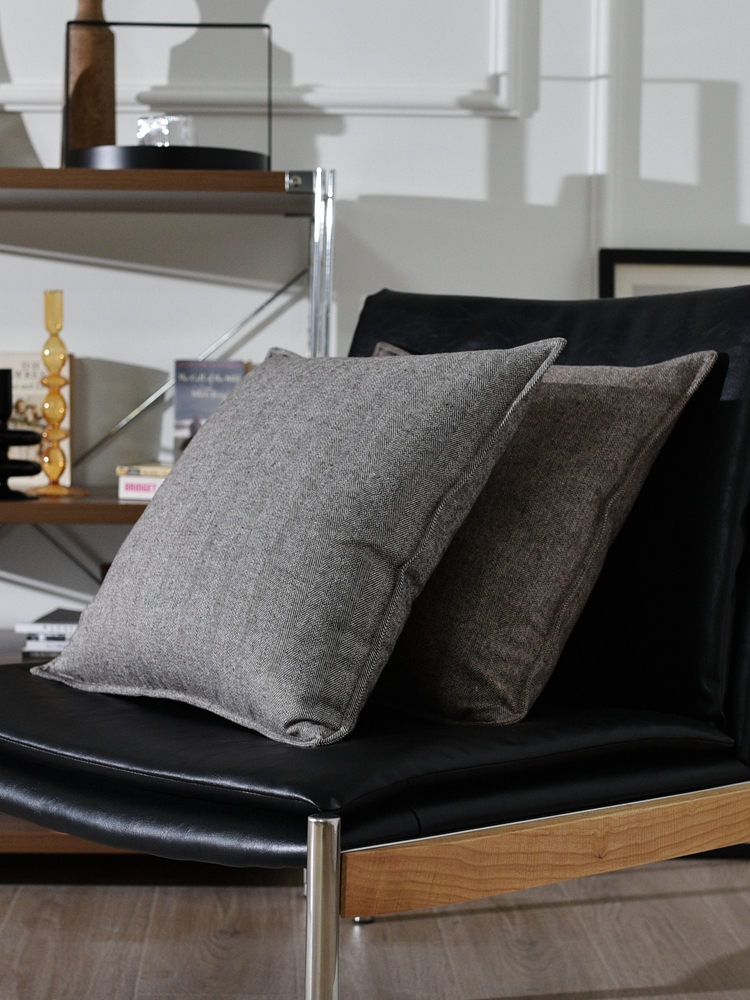 時尚簡約魚骨紋抱枕套 精緻混紡材質 舒適客廳沙發靠墊