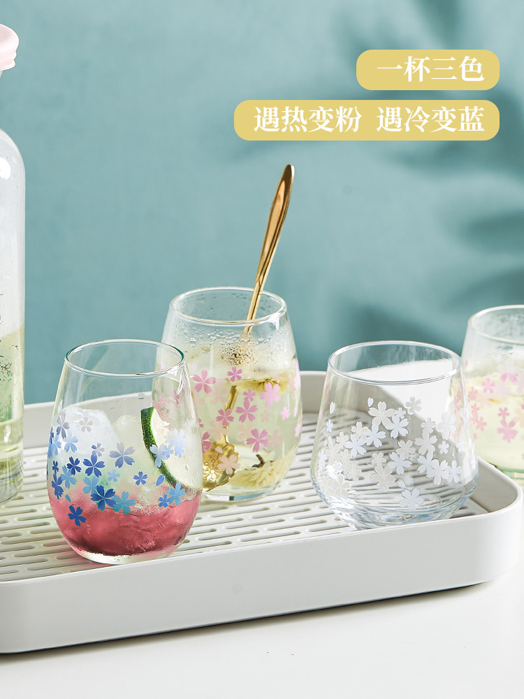 北歐風格創意個性家用冷熱可愛日系玻璃杯