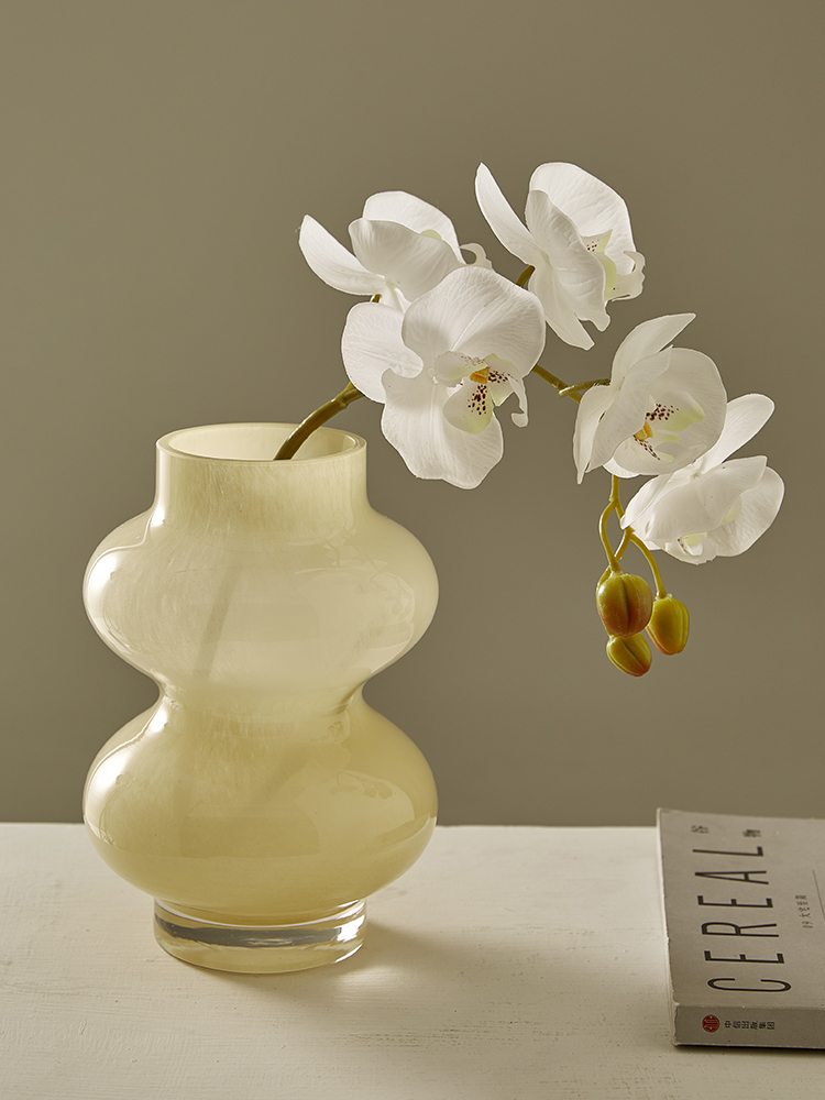 簡約現代風格中古花瓶 高貴琉璃玻璃擺件 法式ins軟裝