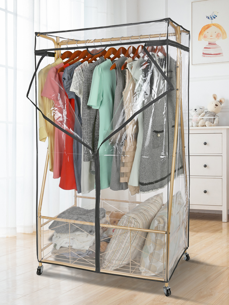 家用防塵簡易衣櫥大容量收納櫃衣物簡易掛衣櫃臥室衣服收納置物架