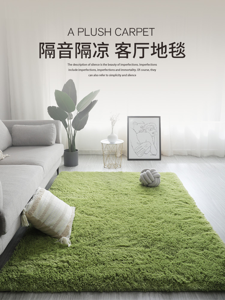 客廳地毯厚輕奢大沙發墊高級臥室床邊毯毛絨長絨地墊