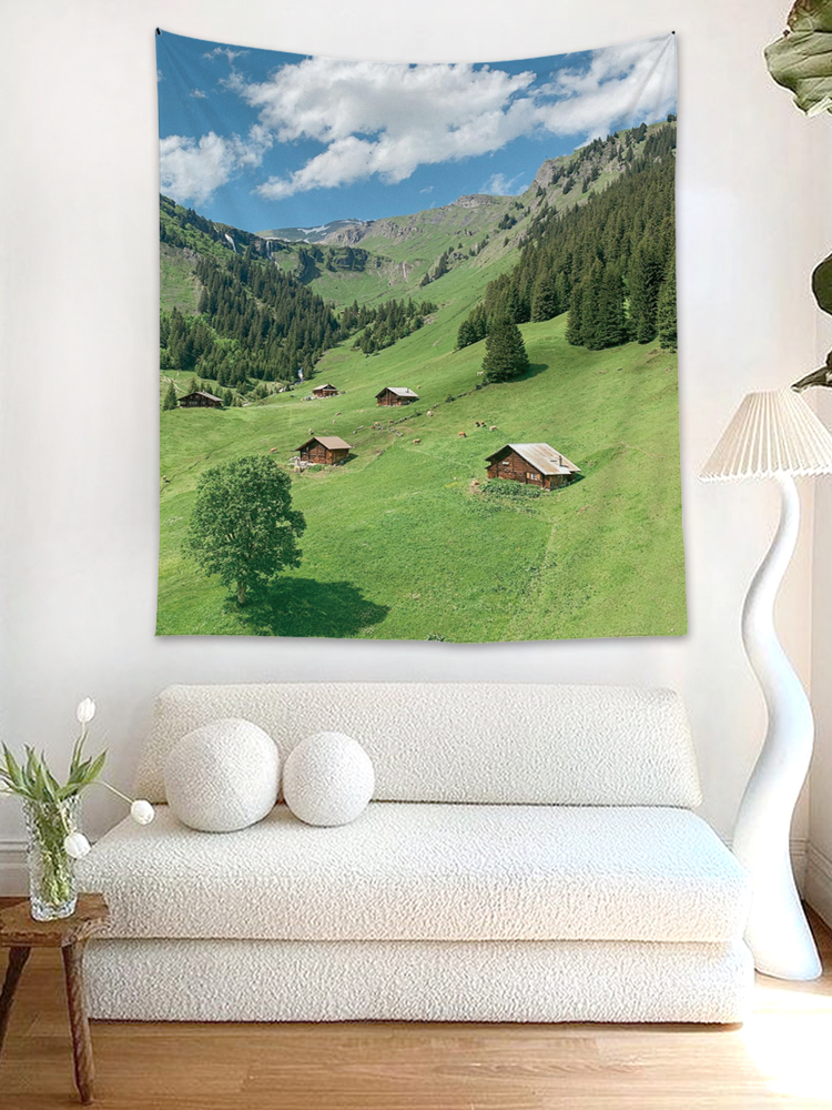 北歐風格風景掛布 臥室裝飾宿舍改造床頭掛毯 (8.3折)