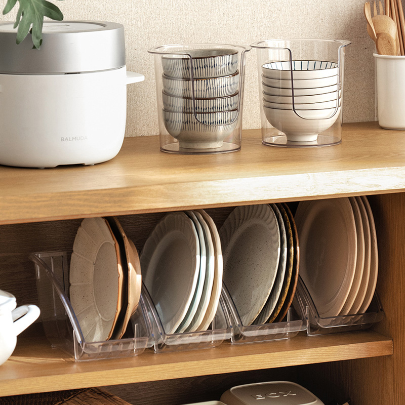 北歐風塑料餐盤碗碟收納架 置物架櫥櫃整理盒