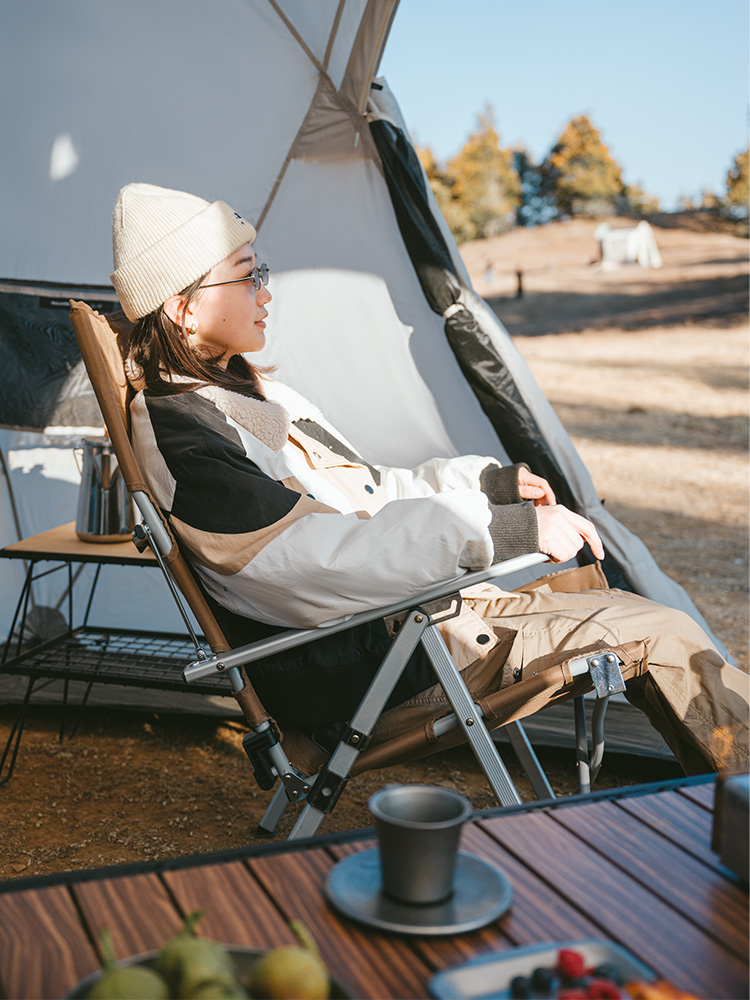 精緻露營風格鋁合金戶外高背摺疊椅體驗舒適戶外生活