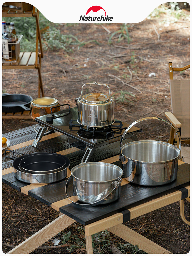Naturehike戶外炊具套鍋組合 不鏽鋼野餐露營炊具