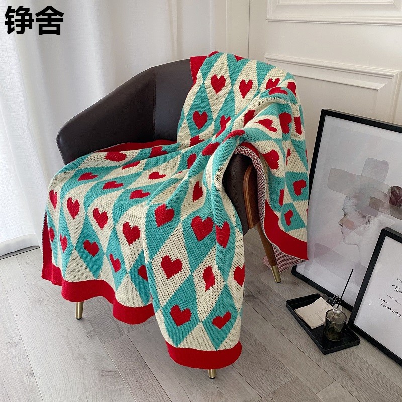 韓式風格針織毛毯保暖發熱披肩辦公室午睡毯子客廳床尾巾