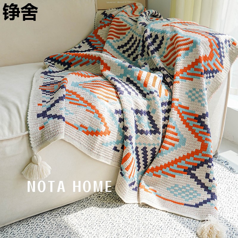 北歐風針織毯單人披肩蓋毯毛毯斗篷小毯子沙發毯四季通用客廳沙發 (5.9折)