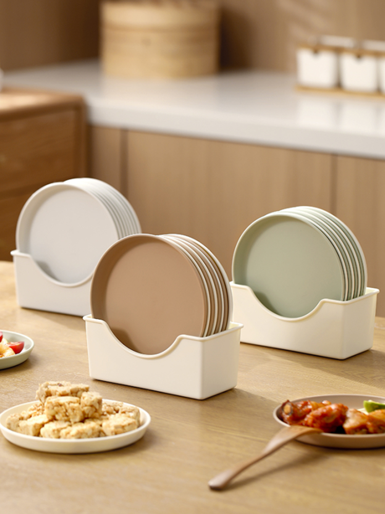 日式家用吐骨碟風格簡約塑料材質適用於家庭餐桌四個混裝