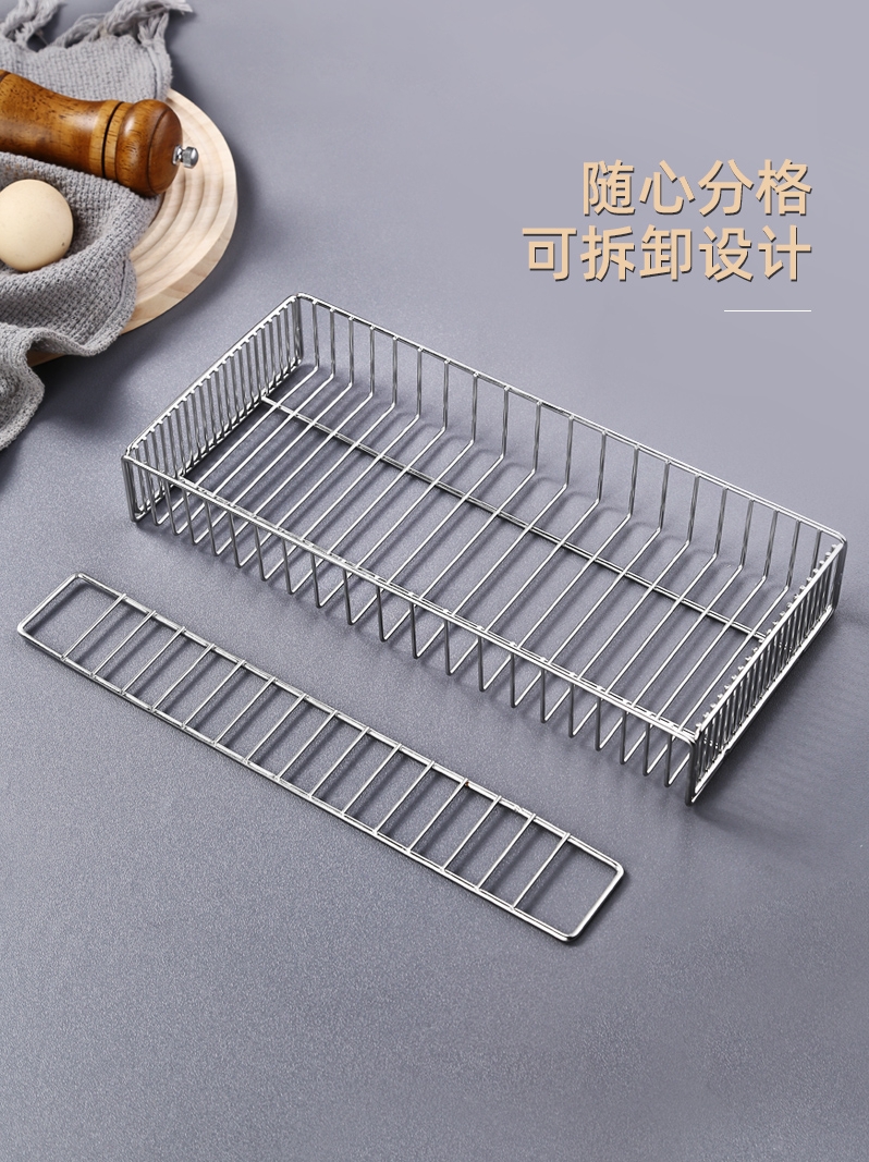 304不鏽鋼消毒筷籠架廚房餐具筷子勺子收納盒瀝水筷籃 (8.3折)