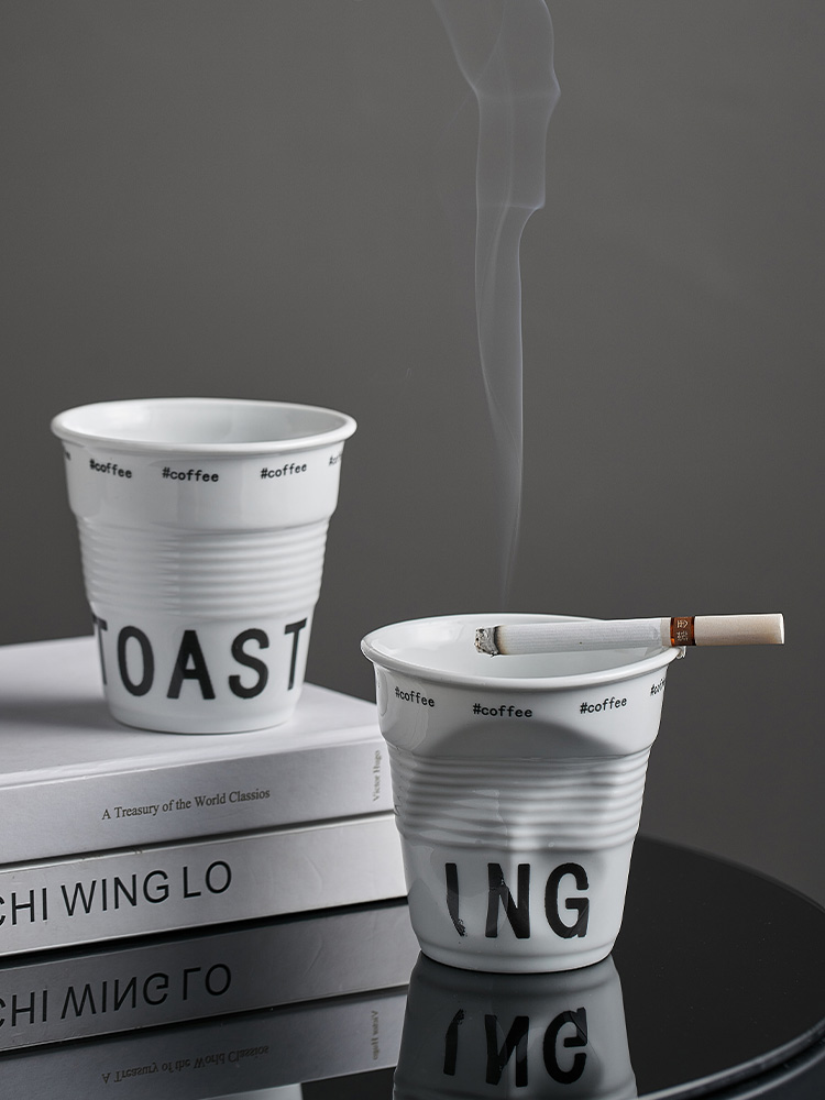 北歐陶瓷菸灰缸客廳茶几菸缸創意菸灰缸ins風個性菸灰缸高級感小眾菸灰缸 (8.3折)