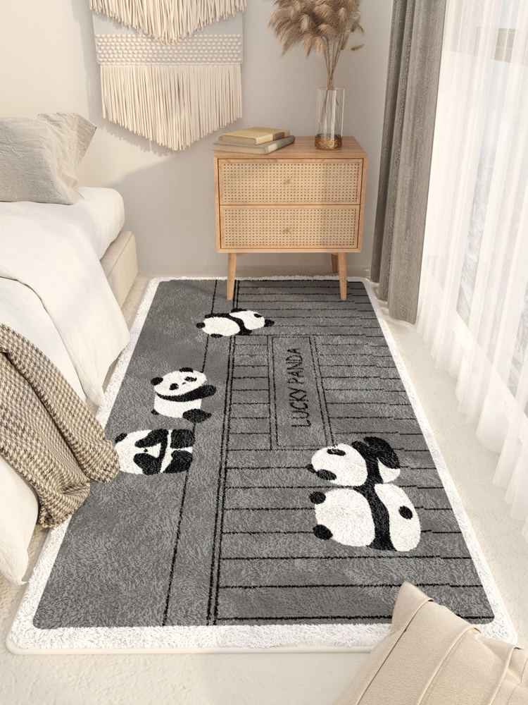 現代簡約風格 可愛大熊貓地毯 臥室客廳床邊地墊