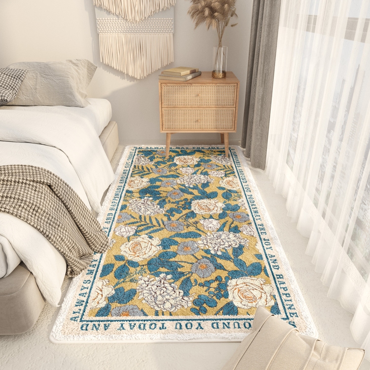 巴洛克美式地毯 臥室客廳床邊沙發腳墊加厚輕奢地墊