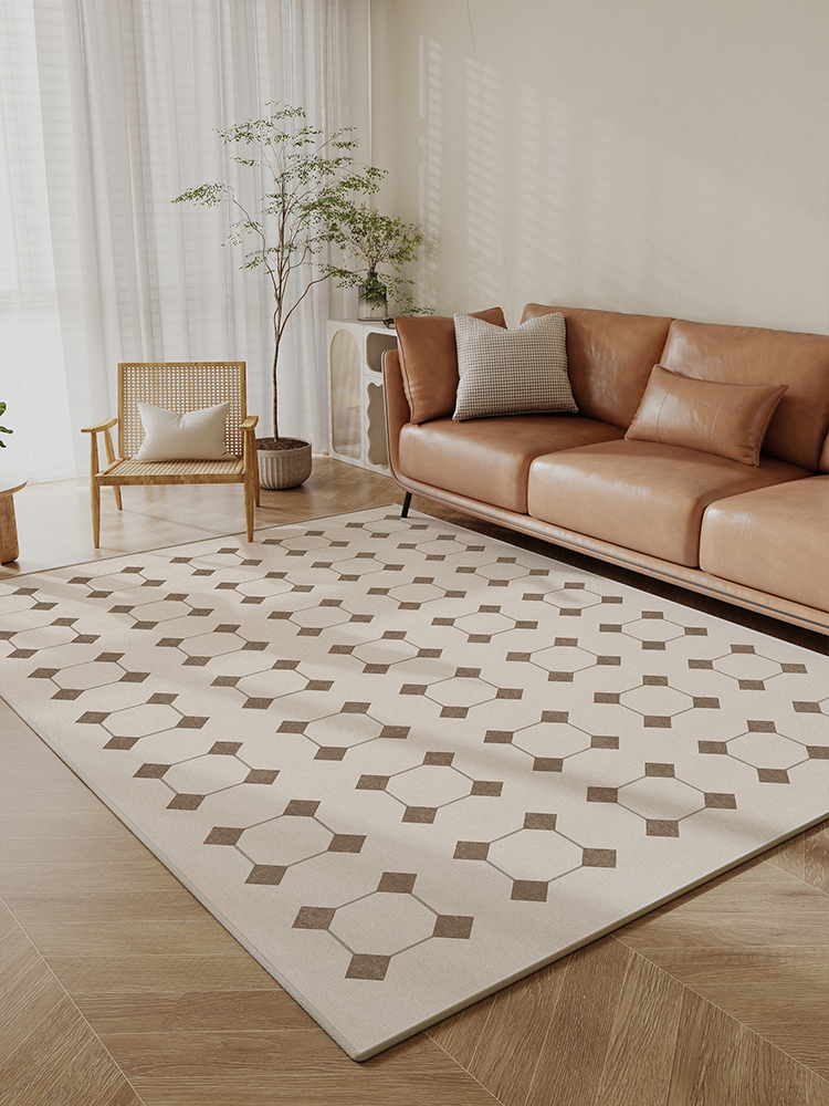 樸尚侘寂風客厛地毯法式高級沙發茶幾毯臥室牀邊毯書房大麪積地墊