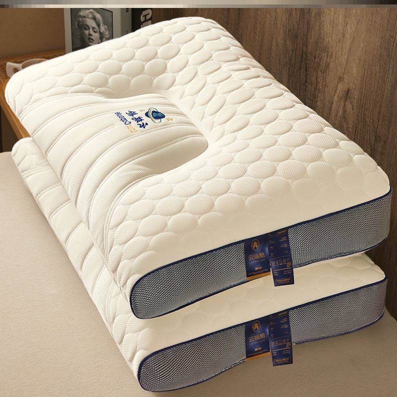 優質健康乳膠枕頭抗菌防蟎按摩護頸高低枕任選