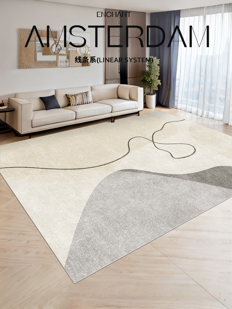 客廳臥室ins風地毯2023新款輕奢高級感全鋪地墊茶几毯