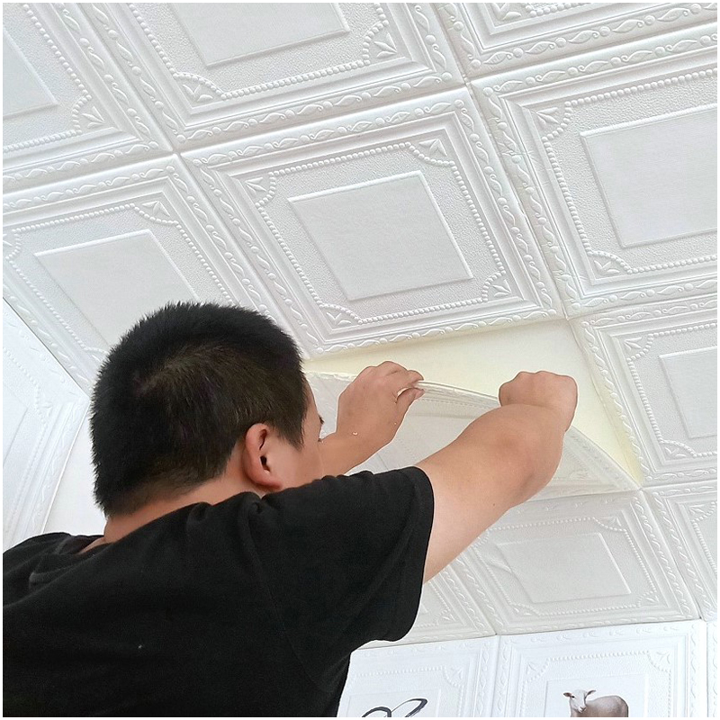 歐式風格XPE發泡客廳立體防水牆貼 自粘牆貼裝飾天花板頂棚水泥背景牆 (3.7折)
