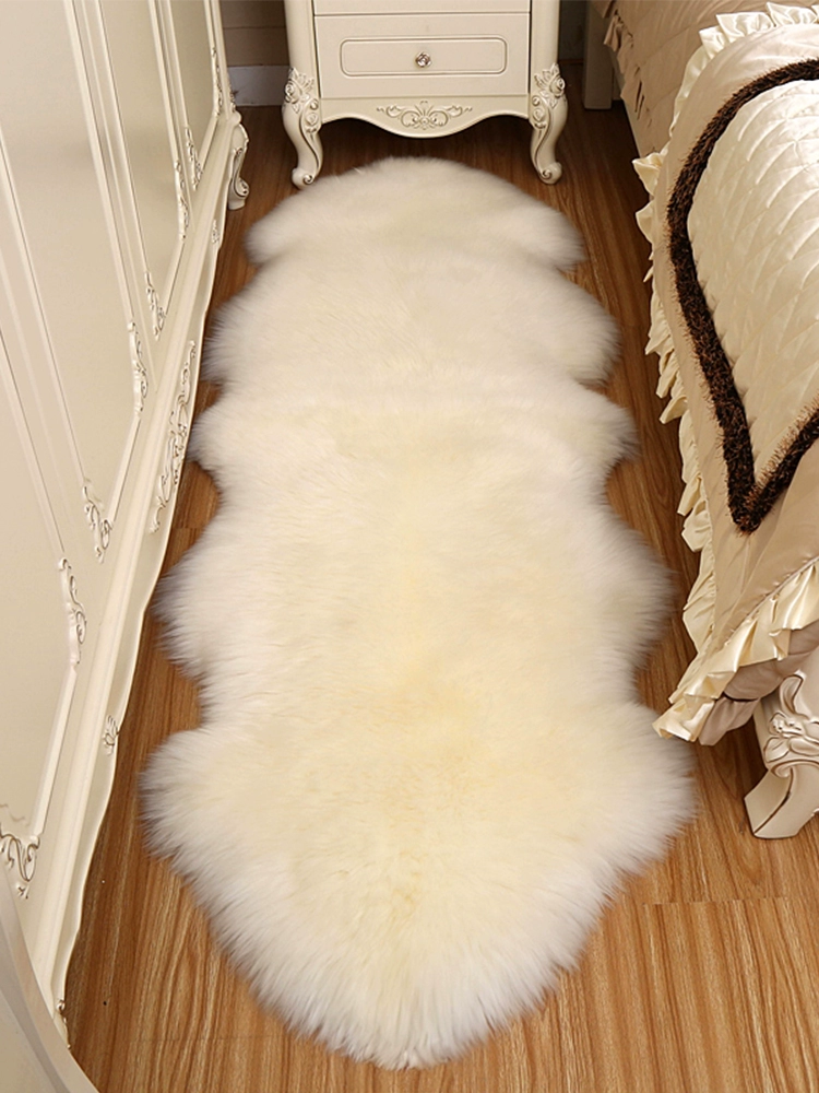 澳洲天然羊皮毛一體臥室沙發房間客廳橢圓形地毯