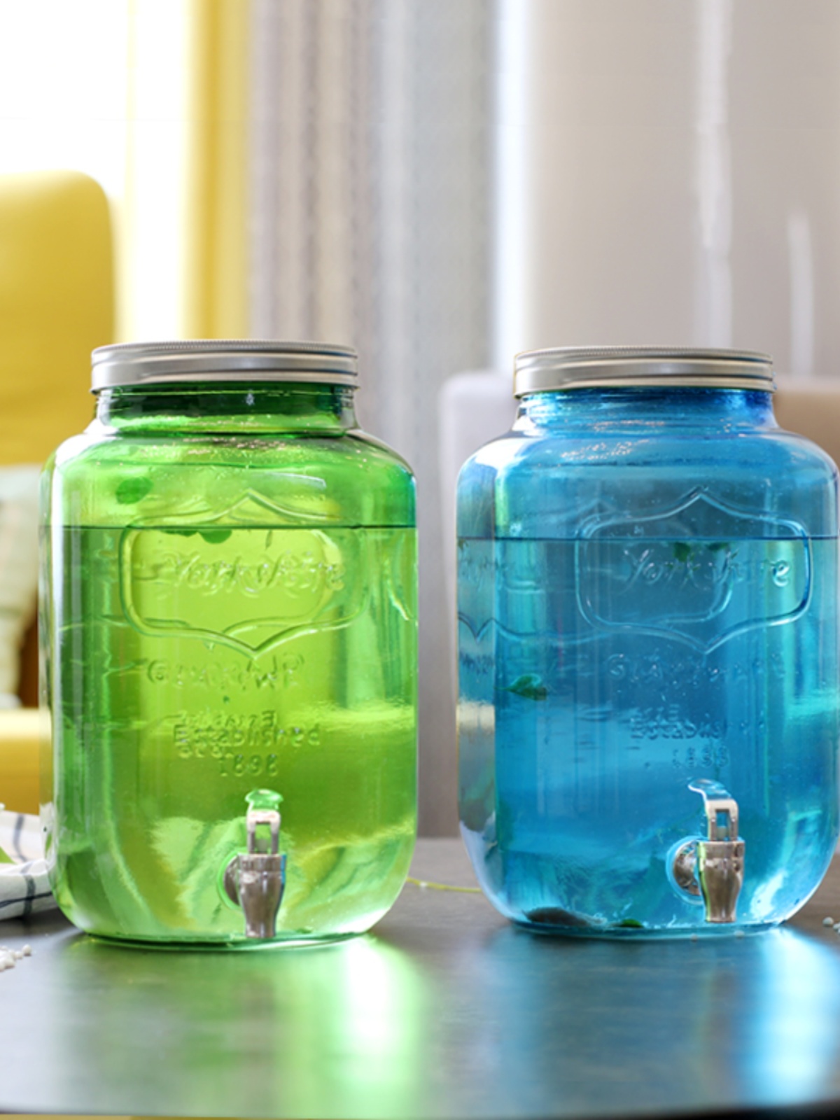 北歐風格復古玻璃果汁罐 檸檬飲料桶 酵素泡酒瓶 (6.2折)