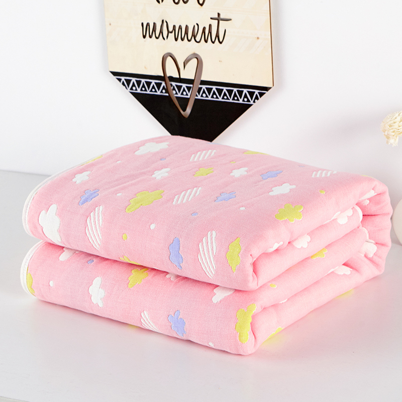 艾雲純棉六層紗布毛巾被 全棉夏涼被 臥室午睡毯 兒童嬰兒小毯子