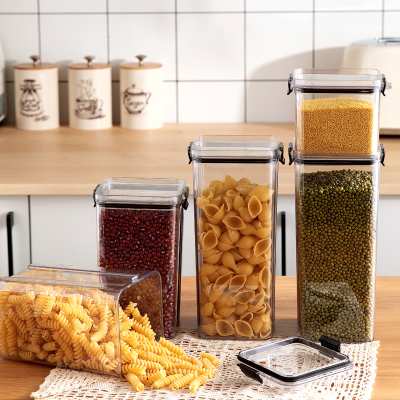 透明塑料密封罐多種容量可選廚房五穀雜糧收納好幫手