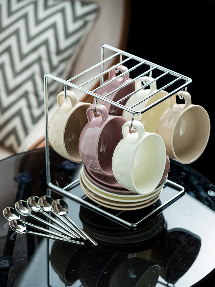 高級感陶瓷咖啡杯碟套裝法式優雅簡約品味生活