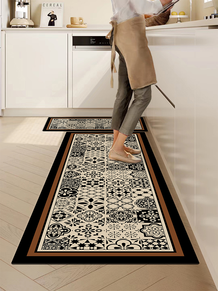 廚房地墊珪藻土加厚專用地毯 耐髒防滑防油防汙櫃子下墊子 L形 (3.2折)