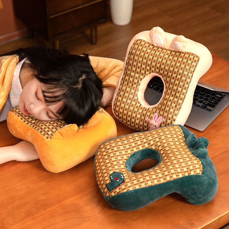 日式簡約抱枕趴趴枕頭女生睡覺午休神器枕頭