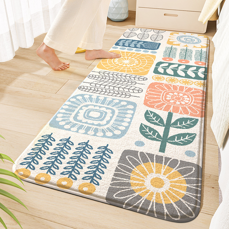 創意幾何風格圖案客廳地毯 展會居家防滑地墊臥室地毯