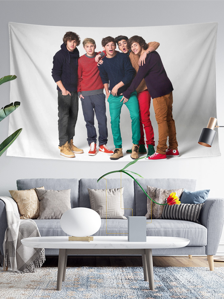 One Direction單向組合1D樂隊簡約現代風格壁毯 適合臥室客廳裝飾 (5.1折)