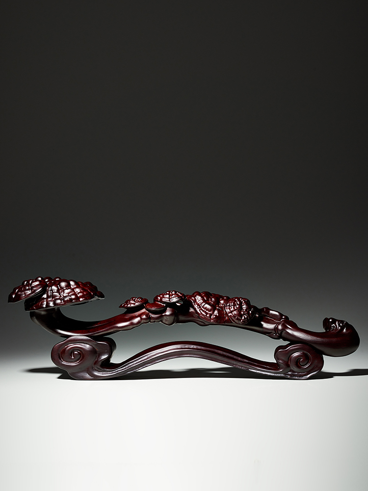 中式黑檀木雕刻如意擺件盡顯東方雅緻韻味送禮佳品喬遷新居喜慶裝飾 (0.2折)