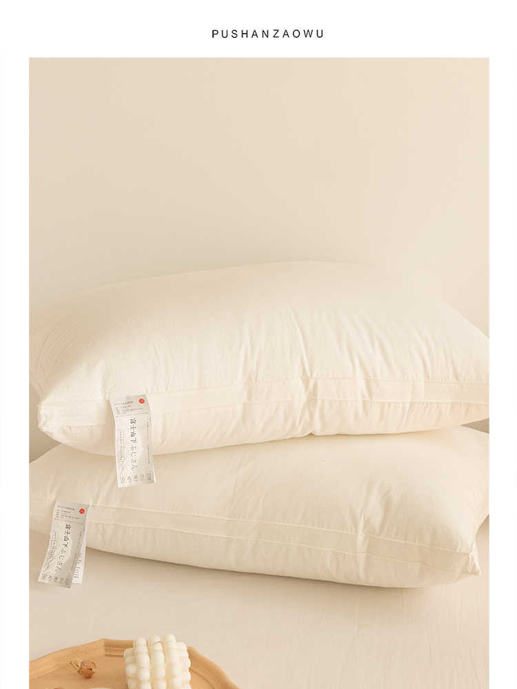 日本宿舍風格多功能純棉纖維枕頭高度適中適合單人使用