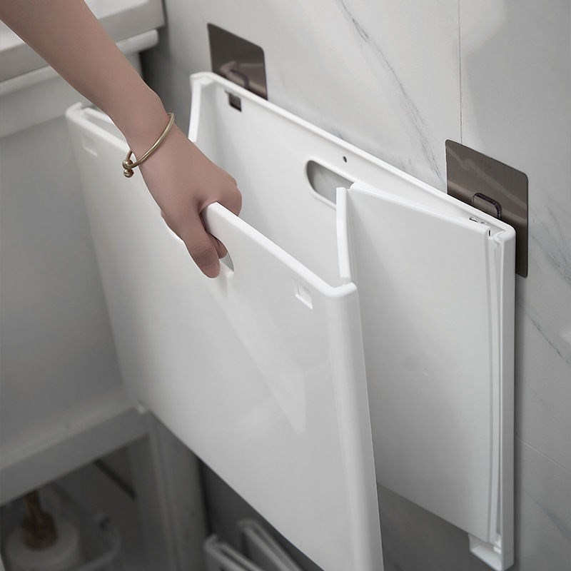 摺疊收納多功能置物架 免打孔壁掛洗衣機邊側置物架