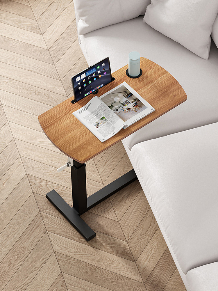 簡約現代風格 床邊桌 可移動升降桌 電腦桌 床上吃飯 護理桌 學生家用書桌 簡易沙發桌