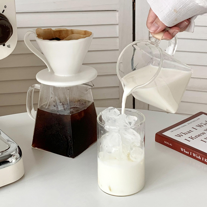 美式掛耳咖啡杯耐熱玻璃手衝分享壺家用萃取濃縮玻璃杯 (7.4折)