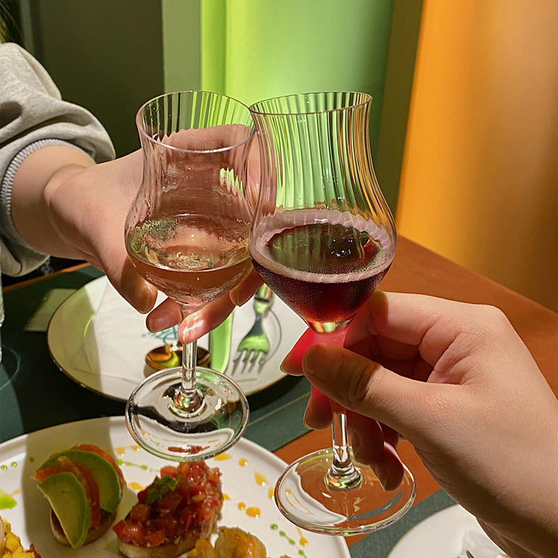 法式精緻水晶玻璃香檳杯 起泡酒杯 浪漫ins風 雞尾酒杯 客廳高腳杯