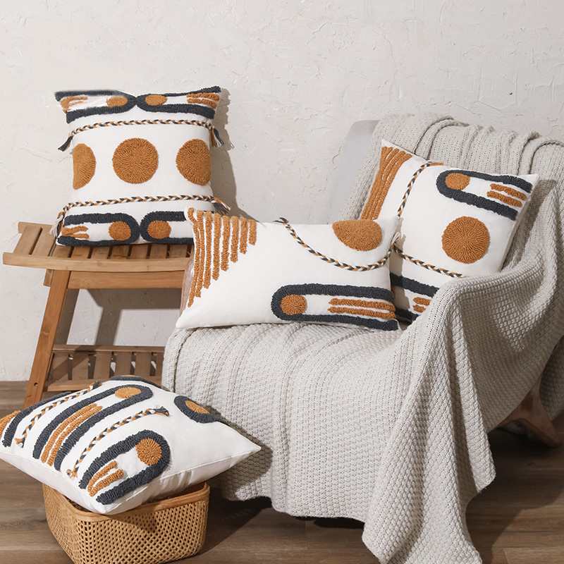 摩洛哥名族風異域抱枕套 印度簇絨 輕奢質感靠墊靠枕套