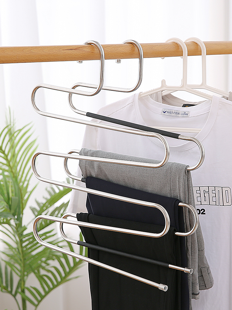 304不鏽鋼多功能魔術褲架衣物整理更輕鬆衣櫥收納好幫手 (6.7折)