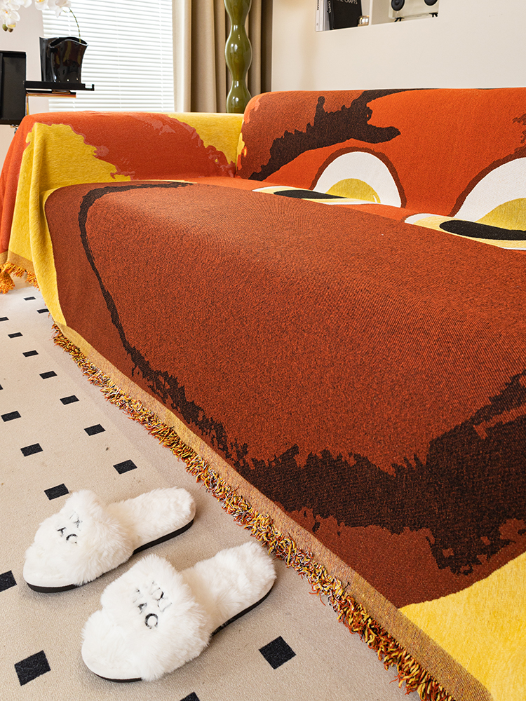可愛雪尼爾沙發蓋巾防貓抓 四季通用 沙發坐墊 防滑防塵毯子