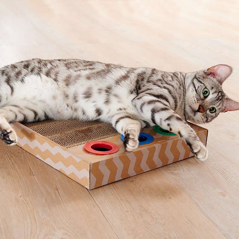 高密度瓦楞紙貓抓板可替換波浪滾鈴款貓咪磨爪的最佳玩具