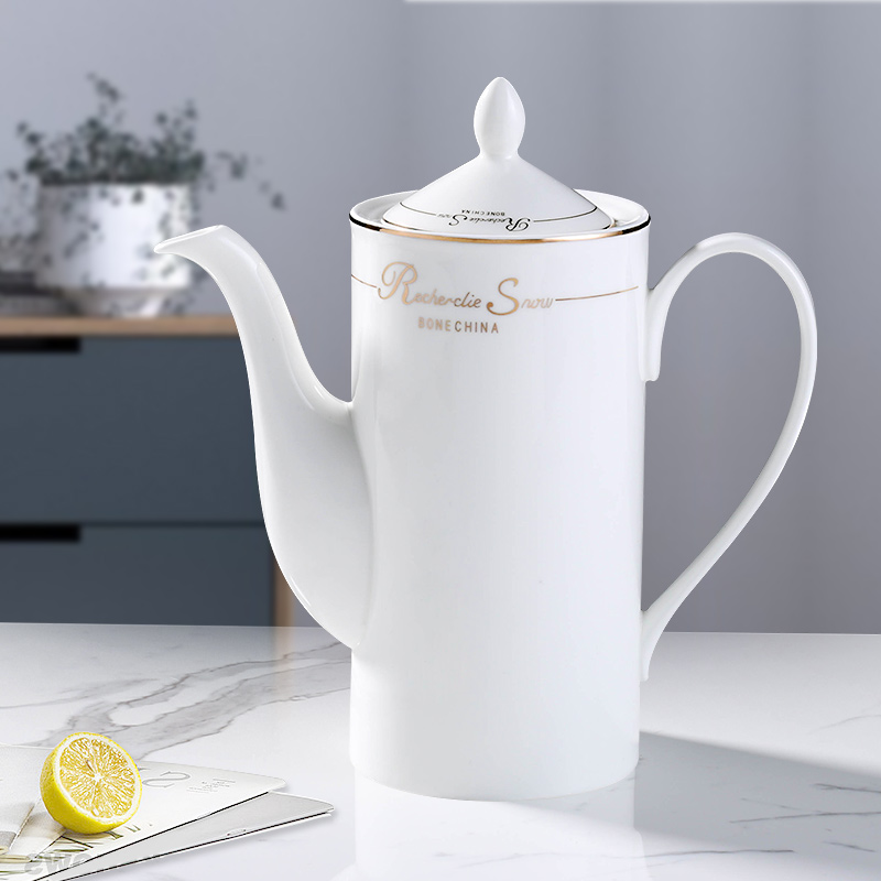 歐式陶瓷咖啡壺套裝 茶壺奶壺泡茶花茶壺大容量700ml (6.5折)