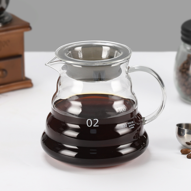雲朵壺分享壺手衝咖啡壺玻璃耐熱花茶壺咖啡器具 (4折)